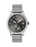 Buy Shop Hugo Boss Legacy Grey Dial Silver Mesh Bracelet Watch for Men - 1513673 USA Online