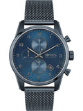 Buy Shop Hugo Boss Skymaster Chronograph Blue Dial Blue Mesh Bracelet Watch for Men - 1513836 USA Online