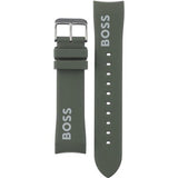 Hugo Boss Volane Chronograph Grey Dial Green Rubber Strap Watch For Men - 1513952