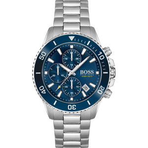 Buy Shop Hugo Boss Admiral Blue Dial Silver Steel Strap Watch for Men - 1513907 USA Online