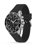Buy Shop Hugo Boss Admiral Black Dial Black Silicone Strap Watch for Men - 1513912 USA Online