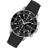 Buy Shop Hugo Boss Admiral Black Dial Black Silicone Strap Watch for Men - 1513912 USA Online