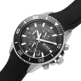 Buy Shop Hugo Boss Admiral Black Dial Black Silicone Strap Watch for Men - 1513912 USA Online