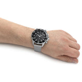 Buy Shop Hugo Boss Admiral Black Dial Silver Mesh Bracelet Watch for Men - 1513904 USA Online