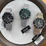 Buy Shop Hugo Boss Admiral Black Dial Silver Mesh Bracelet Watch for Men - 1513904 USA Online