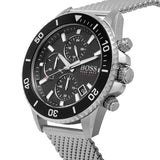 Buy Shop Hugo Boss Admiral Black Dial Silver Mesh Bracelet Watch for Men - 1513904 USA Online