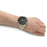 Buy Shop Hugo Boss Admiral Black Dial Two Tone Steel Strap Watch for Men - 1513908 USA Online