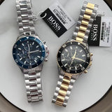 Buy Shop Hugo Boss Admiral Black Dial Two Tone Steel Strap Watch for Men - 1513908 USA Online