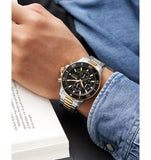 Buy Shop Hugo Boss Admiral Black Dial Two Tone Steel Strap Watch for Men - 1513908 USA Online