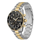 Buy Shop Hugo Boss Admiral Black Dial Two Tone Steel Strap Watch for Men - 1513908 USA Online