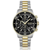 Buy Shop Hugo Boss Admiral Black Dial Two Tone Steel Strap Watch for Men - 1513908 USA Online