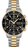 Buy Shop Hugo Boss Admiral Black Dial Two Tone Steel Strap Watch for Men - 1513908 USA Online