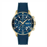 Buy Shop Hugo Boss Admiral Blue Dial Blue Rubber SIlicon Strap Watch for Men - 1513965 USA Online