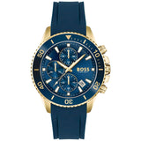 Buy Shop Hugo Boss Admiral Blue Dial Blue Rubber SIlicon Strap Watch for Men - 1513965 USA Online