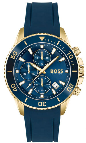 Buy Shop Hugo Boss Admiral Blue Dial Blue Rubber SIlicon Strap Watch for Men - 1513965 USA Online