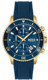 Buy Shop Hugo Boss Admiral Blue Dial Blue Rubber SIlicon Strap Watch for Men - 1513965 USA Online