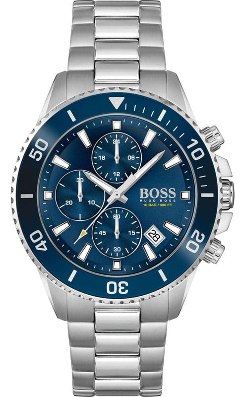Buy Shop Hugo Boss Admiral Blue Dial Silver Steel Strap Watch for Men - 1513907 USA Online