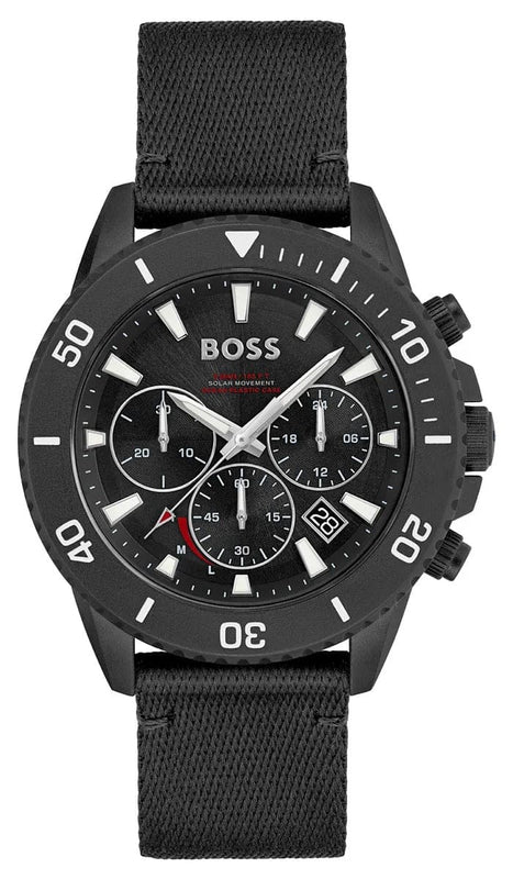Buy Shop Hugo Boss Admiral Chronograph Black Dial Black Nylon Strap Watch for Men - 1513918 USA Online