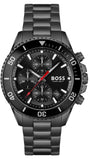 Buy Shop Hugo Boss Admiral Chronograph Black Dial Black Steel Strap Watch for Men - 1514258 USA Online