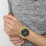 Buy Shop Hugo Boss Admiral Chronograph Black Dial Gold Mesh Bracelet Watch for Men - 1513906 USA Online