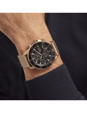 Buy Shop Hugo Boss Admiral Chronograph Black Dial Gold Mesh Bracelet Watch for Men - 1513906 USA Online