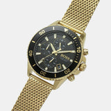 Buy Shop Hugo Boss Admiral Chronograph Black Dial Gold Mesh Bracelet Watch for Men - 1513906 USA Online