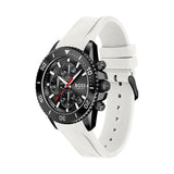 Buy Shop Hugo Boss Admiral Chronograph Black Dial White Rubber Strap Watch for Men - 1513966 USA Online