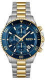 Buy Shop Hugo Boss Admiral Chronograph Blue Dial Two Tone Steel Strap Watch for Men - 1514257 USA Online