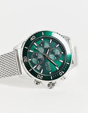 Buy Shop Hugo Boss Admiral Green Dial Silver Mesh Bracelet Watch for Men - 1513905 USA Online