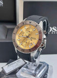 Buy Shop Hugo Boss Admiral Yellow Dial Black Rubber Silicone Strap Watch for Men - 1513968 USA Online
