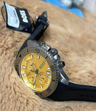 Buy Shop Hugo Boss Admiral Yellow Dial Black Rubber Silicone Strap Watch for Men - 1513968 USA Online