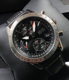 Buy Shop Hugo Boss Aero Chronograph Black Dial Black Leather Strap Watch for Men - 1513770 USA Online