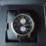 Buy Shop Hugo Boss Aeroliner Black Dial Black Leather Strap Watch for Men - 1512631 USA Online