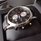 Buy Shop Hugo Boss Aeroliner Black Dial Black Leather Strap Watch for Men - 1512631 USA Online