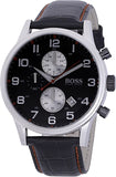 Buy Shop Hugo Boss Aeroliner Black Dial Black Leather Strap Watch for Men - 1512631 USA Online