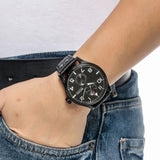 Buy Shop Hugo Boss Aeroliner Black Dial Black Leather Strap Watch For Men - 1513083 USA Online