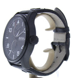 Buy Shop Hugo Boss Aeroliner Black Dial Black Leather Strap Watch For Men - 1513083 USA Online