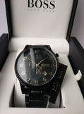 Buy Shop Hugo Boss Aeroliner Black Dial Black Steel Strap Watch for Men - 1513275 USA Online
