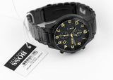 Buy Shop Hugo Boss Aeroliner Black Dial Black Steel Strap Watch for Men - 1513275 USA Online