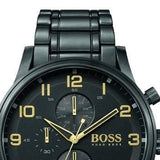 Buy Shop Hugo Boss Aeroliner Black Dial Black Steel Strap Watch for Men - 1513275 USA Online