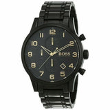 Buy Shop Hugo Boss Aeroliner Black Dial Black Steel Strap Watch for Men - 1513275 USA Online