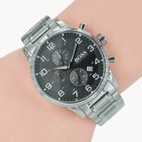 Buy Shop Hugo Boss Aeroliner Black Dial Silver Steel Strap Watch for Men - 1513181 USA Online