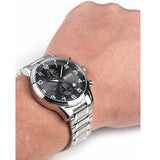 Buy Shop Hugo Boss Aeroliner Black Dial Silver Steel Strap Watch for Men - 1513181 USA Online