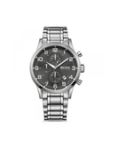 Buy Shop Hugo Boss Aeroliner Black Dial Silver Steel Strap Watch for Men - 1513181 USA Online