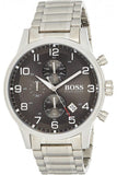 Buy Shop Hugo Boss Aeroliner Black Dial Silver Steel Strap Watch for Men - 1513181 USA Online