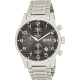Buy Shop Hugo Boss Aeroliner Black Dial Silver Steel Strap Watch for Men - 1513181 USA Online