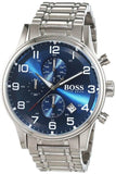 Buy Shop Hugo Boss Aeroliner Blue Dial Silver Steel Strap Watch for Men - 1513183 USA Online