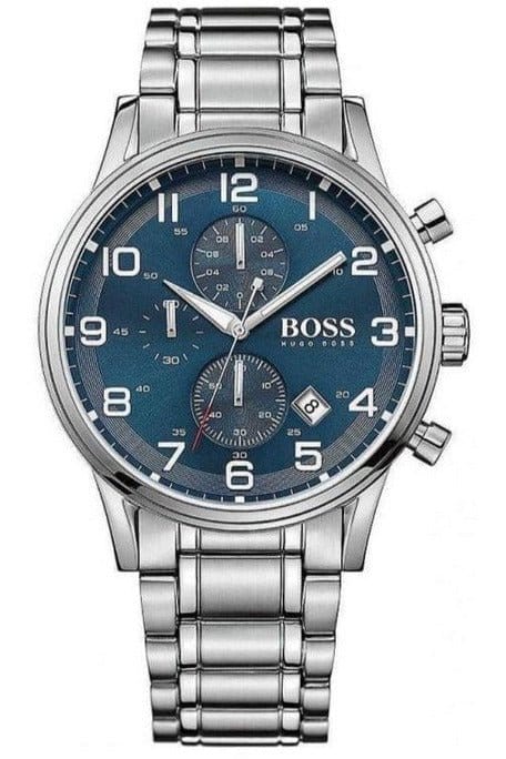 Buy Shop Hugo Boss Aeroliner Blue Dial Silver Steel Strap Watch for Men - 1513183 USA Online