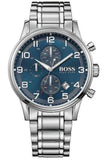 Buy Shop Hugo Boss Aeroliner Blue Dial Silver Steel Strap Watch for Men - 1513183 USA Online