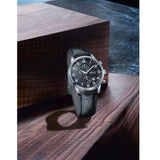 Buy Shop Hugo Boss Aeroliner Chronograph Black Dial Black Leather Strap Watch For Men - 1512448 USA Online